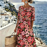 Amelia™ - Robe midi d'été élégante à motif floral