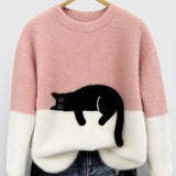 Veronica – Sweat-shirt à motif chat