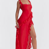 Andrea - Wunderschönes Bequemes Midi-Kleid