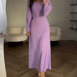 Aiah - Elegante maglia maxi-abito