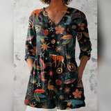 Adeline | Camicetta lunga con scollo a V