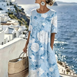 Skye™ | Élégante robe midi florale de la côte