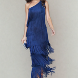 Lauren - Robe longue à franges