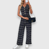 Jasmína – Set composto da top con scollo a V e pantaloni coordinati