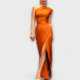 Axa - Elegantes asymmetrisches Abend-Maxikleid