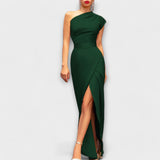 Axa - Elegantes asymmetrisches Abend-Maxikleid