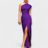 Axa - Elegantes asymmetrisches Abend-Maxikleid