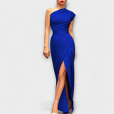 Axa - Elegantes asymmetrisches Abend-Maxikleid