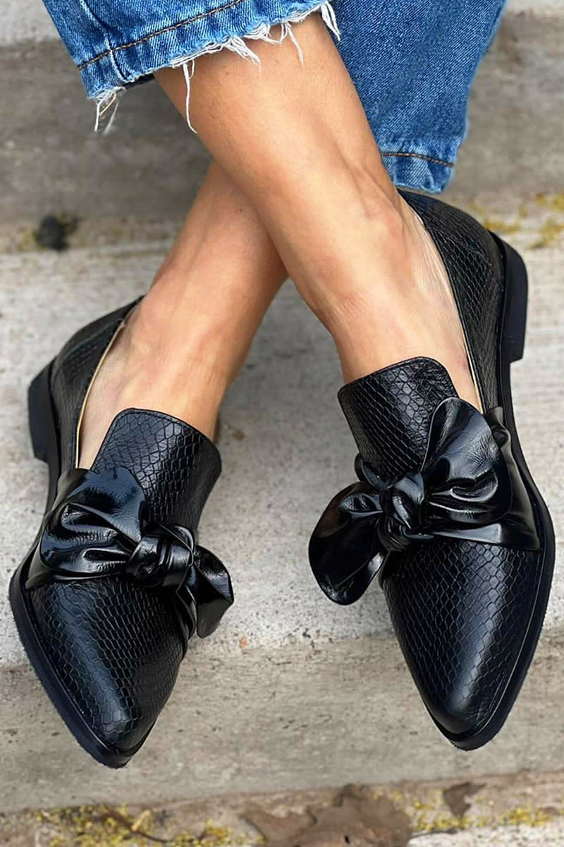 Orla™ - Schwarze Ballerinas mit Schleife