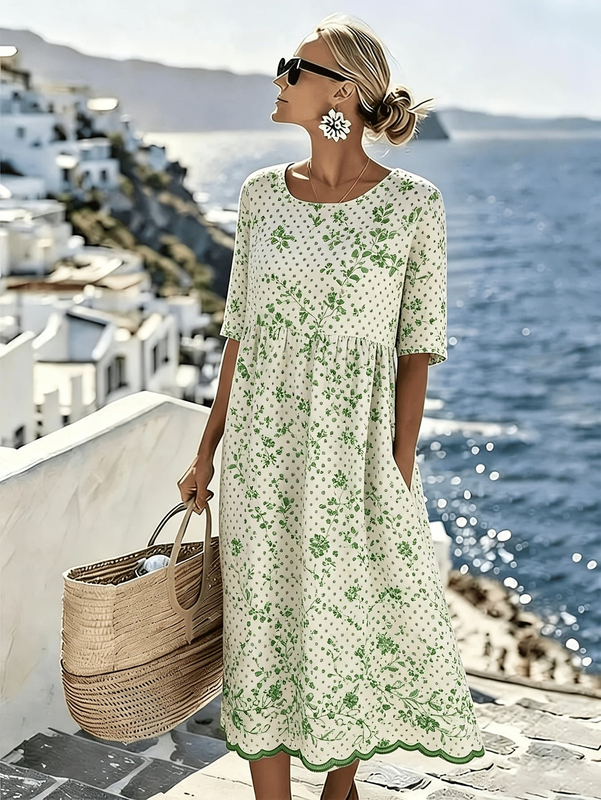 Willow™ | Meadow Bloom Midi-Kleid