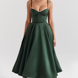 Luce - Robe midi en tulle satiné