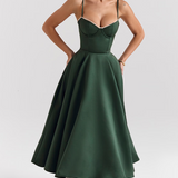 Luce - Robe midi en tulle satiné