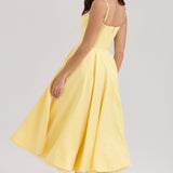 Luce - Robe midi en tulle satiné
