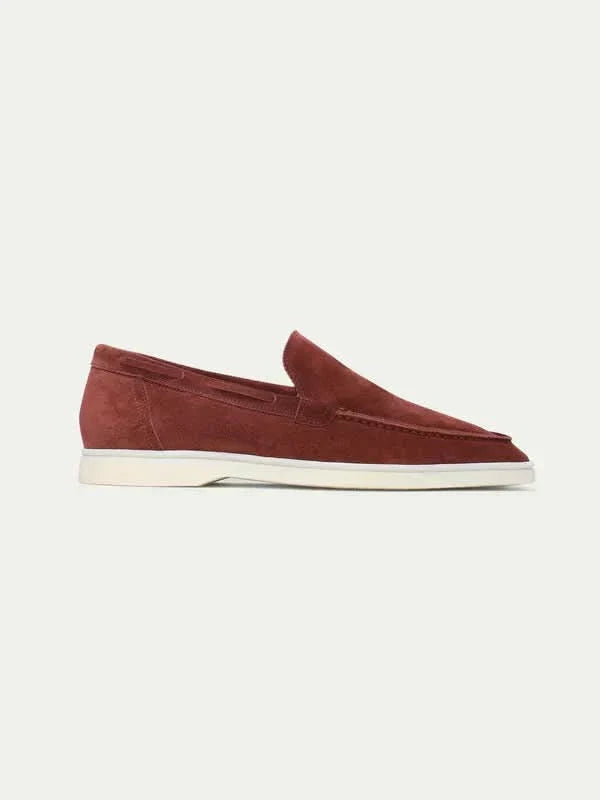Klassischer Wildleder Loafer Bordeaux