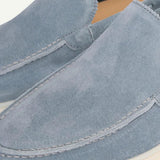 Klassischer Wildleder Loafer Babyblau