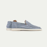 Klassischer Wildleder Loafer Babyblau