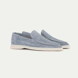 Klassischer Wildleder Loafer Babyblau