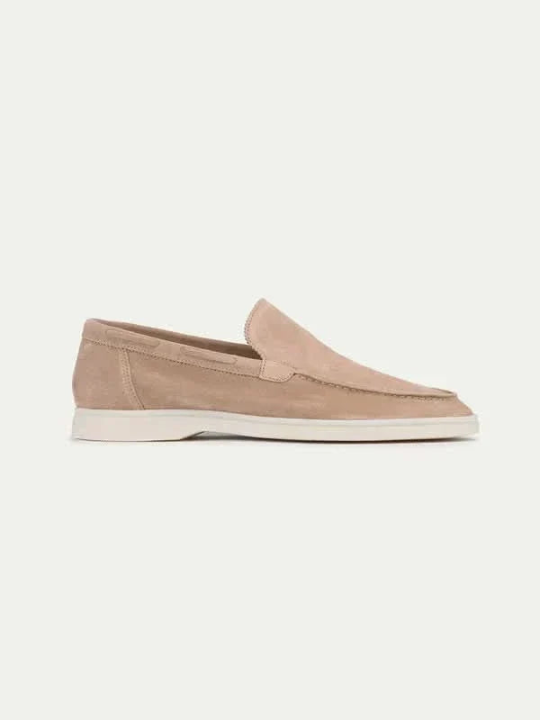Klassischer Wildleder Loafer Beige