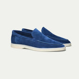 Klassischer Wildleder Loafer Berry Blue