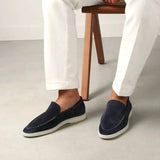 Klassischer Suède Loafer Marineblau