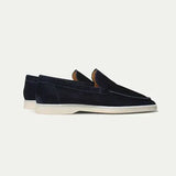 Klassischer Suède Loafer Marineblau