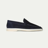 Klassischer Suède Loafer Marineblau