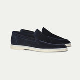Klassischer Suède Loafer Marineblau