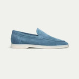 Klassischer Suède Loafer Ozeanblau
