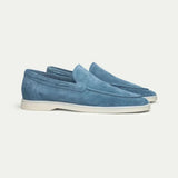 Klassischer Suède Loafer Ozeanblau